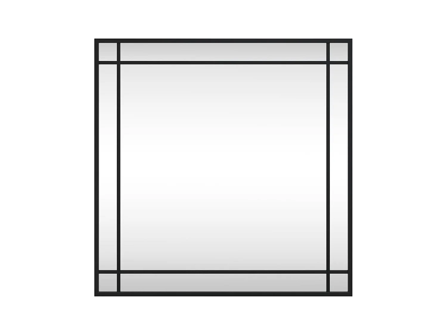 Schwarzer Wandspiegel 60x60 cm quadratisch Eisen