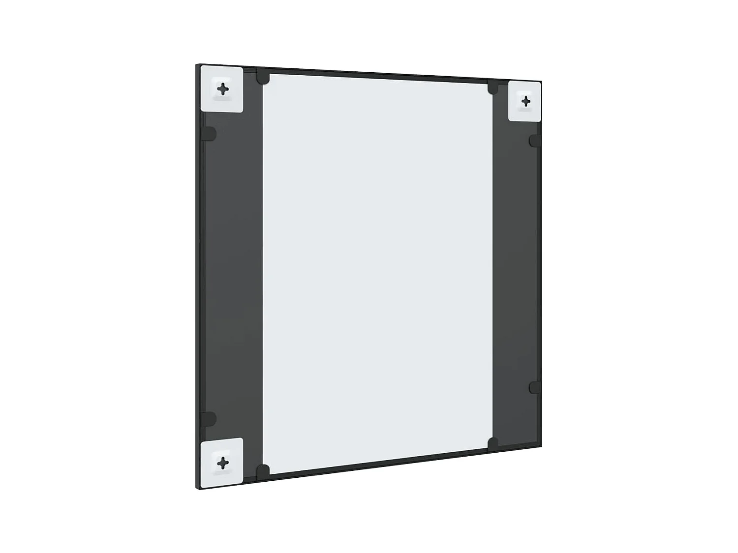 Schwarzer Wandspiegel 60x60 cm quadratisch Eisen