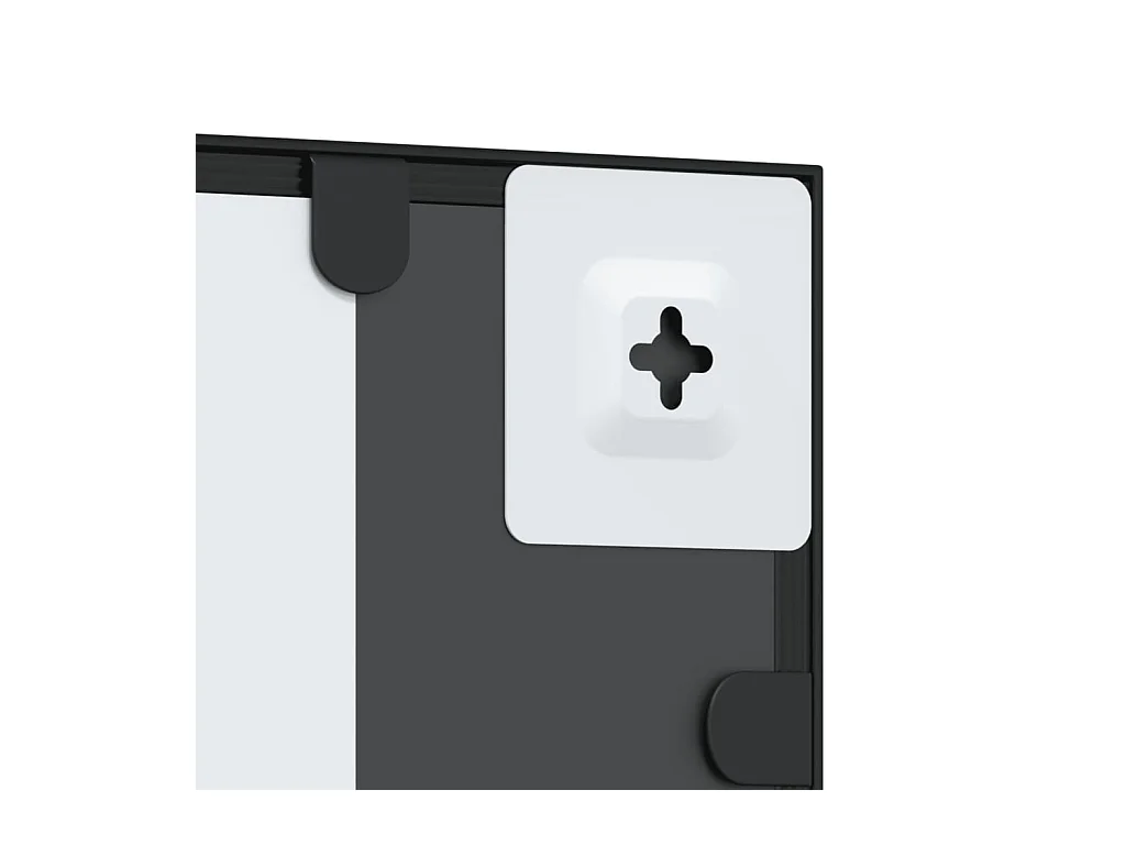 Schwarzer Wandspiegel 60x60 cm quadratisch Eisen