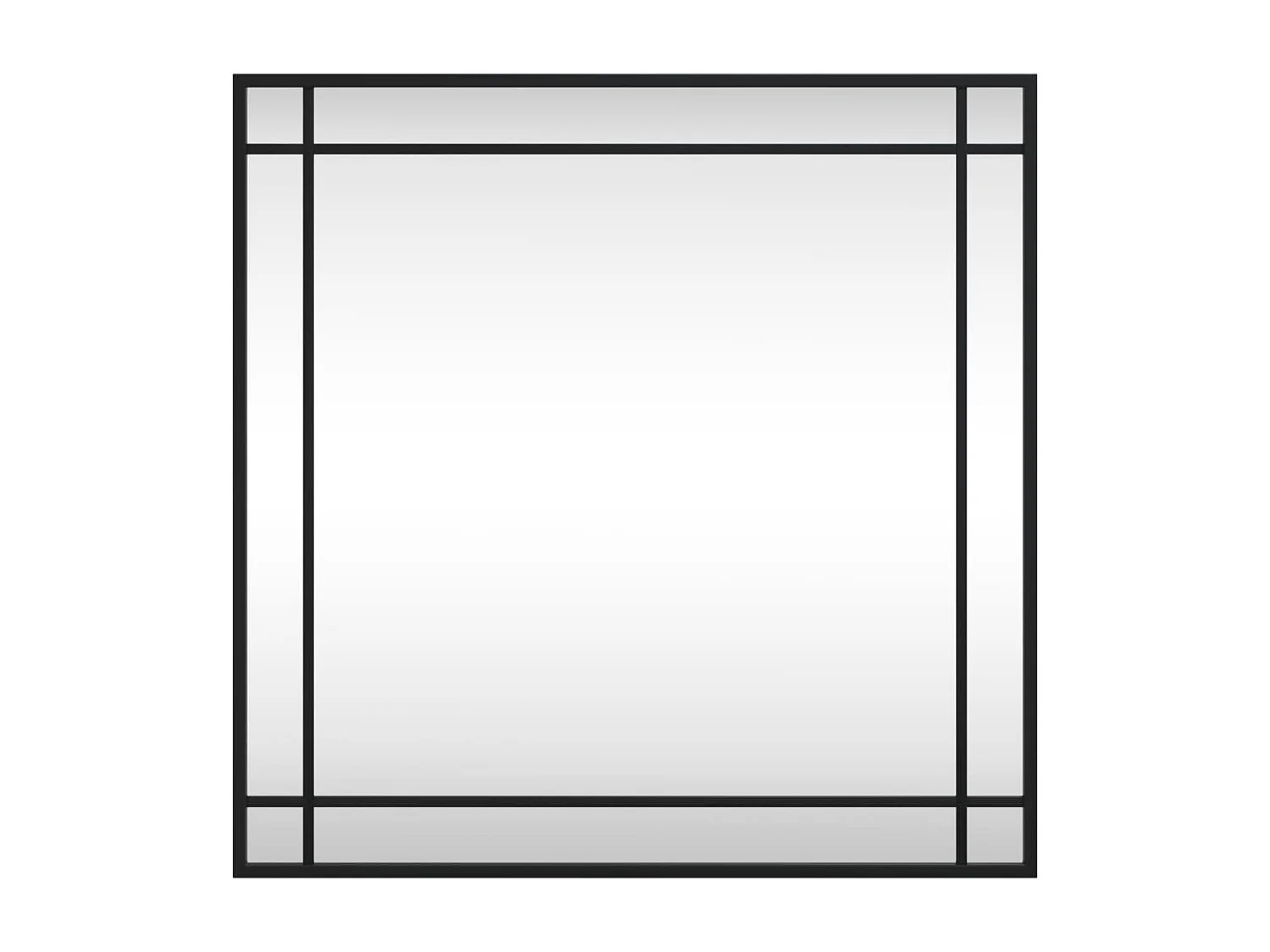 Espejo de pared negro 60x60 cm cuadrado de hierro