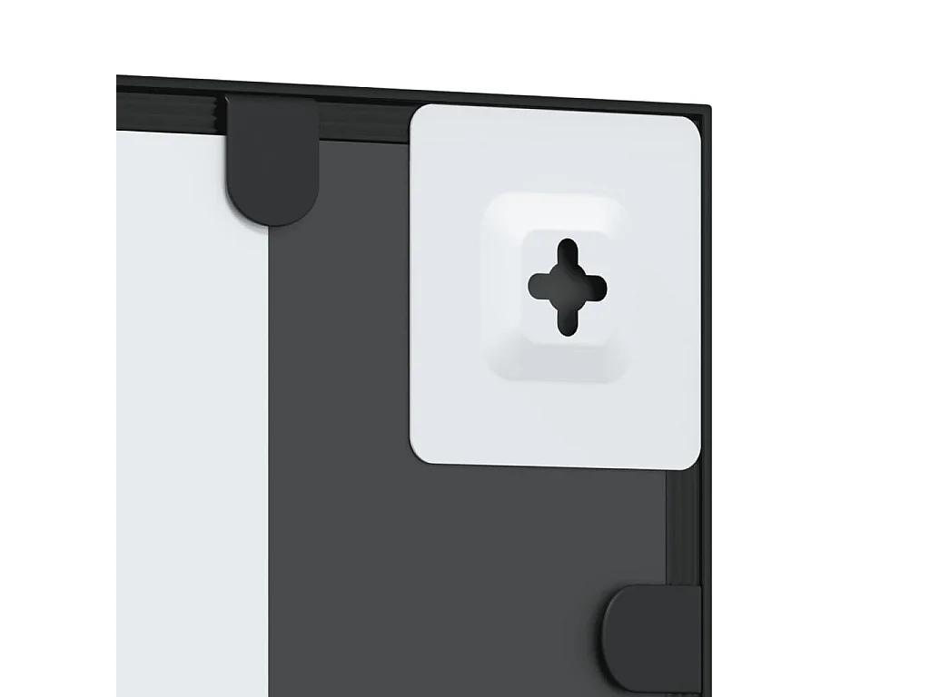 Espejo de pared negro 60x60 cm cuadrado de hierro