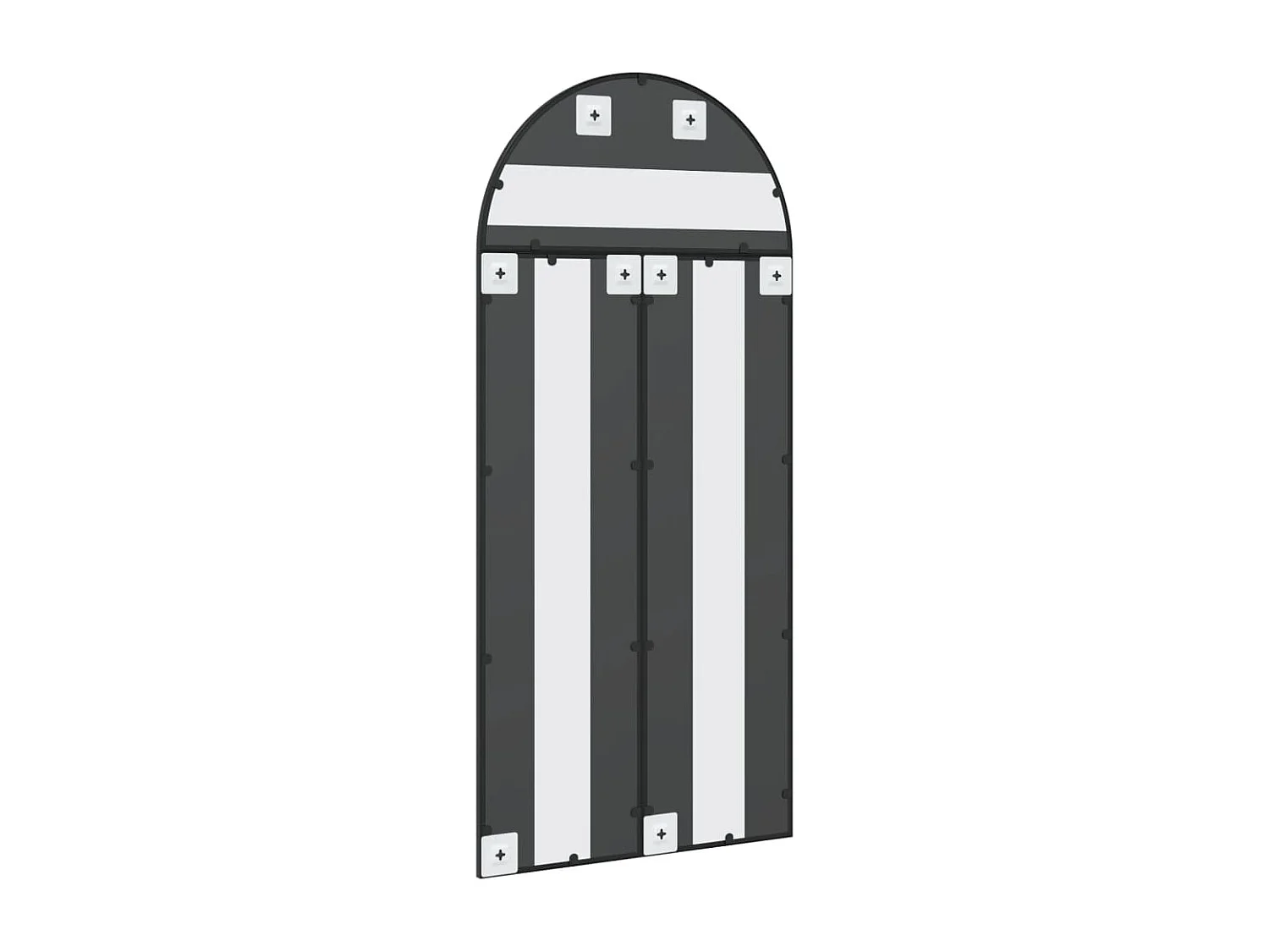 Zwarte wandspiegel 60x130 cm ijzeren boog