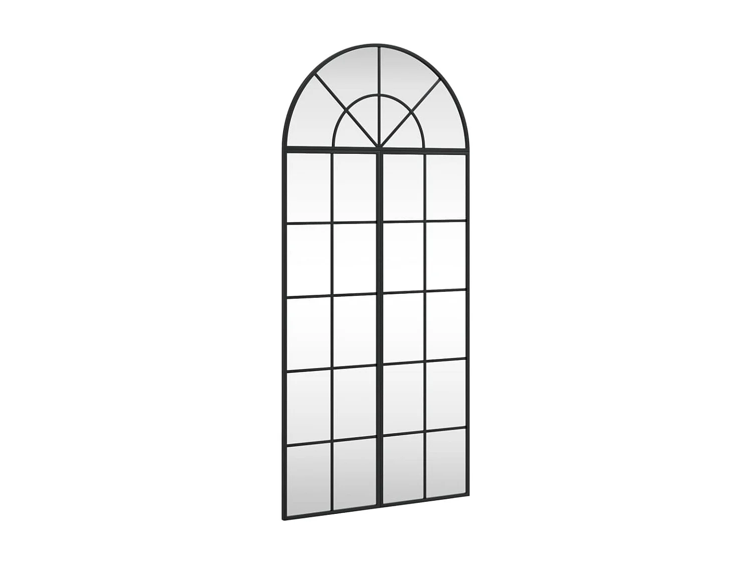 Specchio da parete nero 60x130 cm arco in ferro