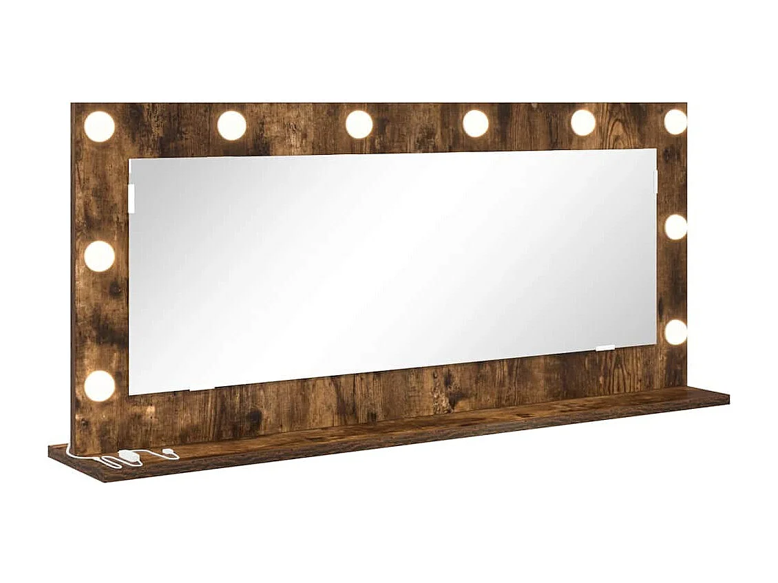 Miroir de vanité avec miroir Chêne fumé 100 x 45 x 18 cm