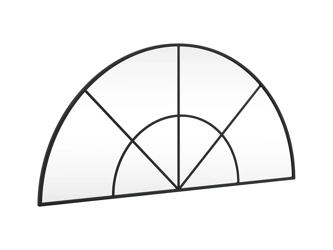 Schwarzer Wandspiegel 100x50 cm Eisenbogen