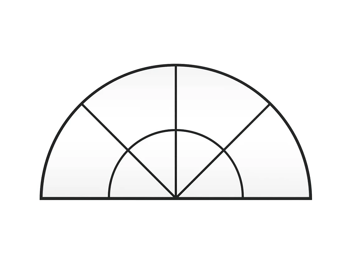 Zwarte wandspiegel 100x50 cm ijzeren boog
