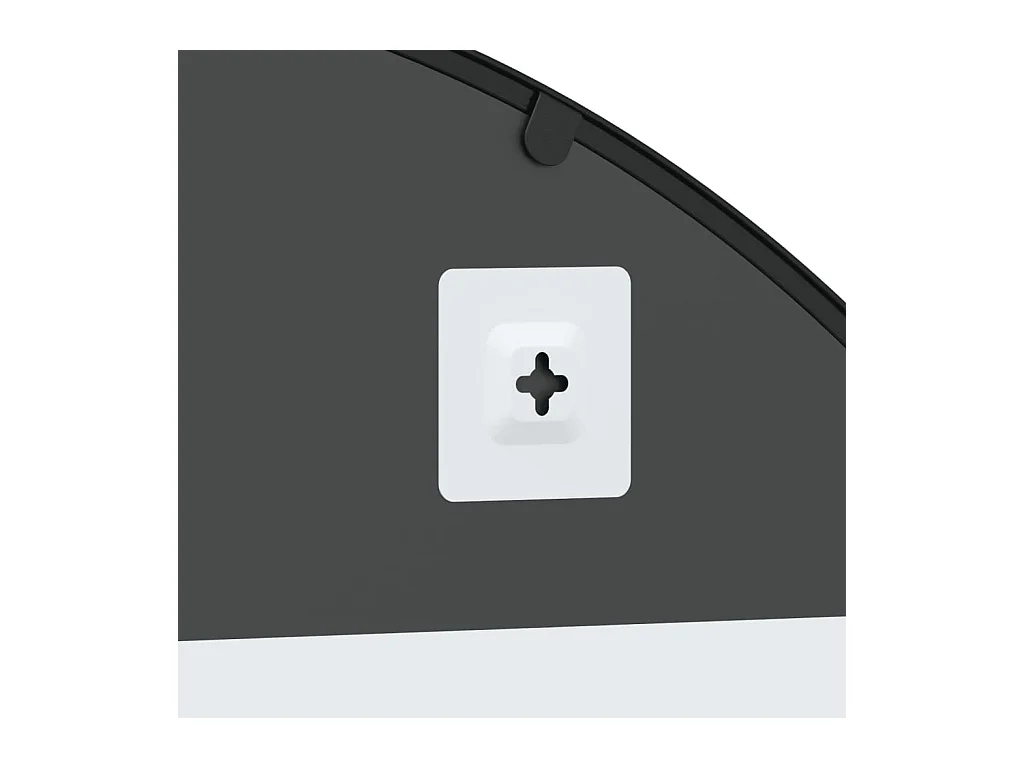 Zwarte wandspiegel 100x50 cm ijzeren boog