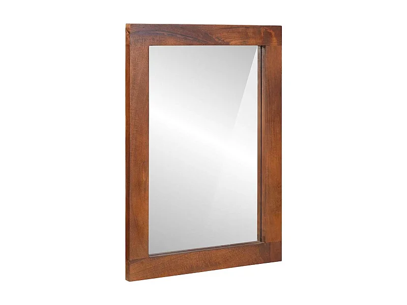 Miroir avec miroir marron et argenté 50 x 70 cm