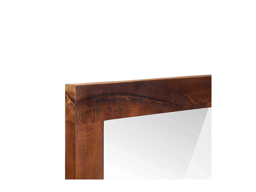 Miroir avec miroir marron et argenté 50 x 70 cm