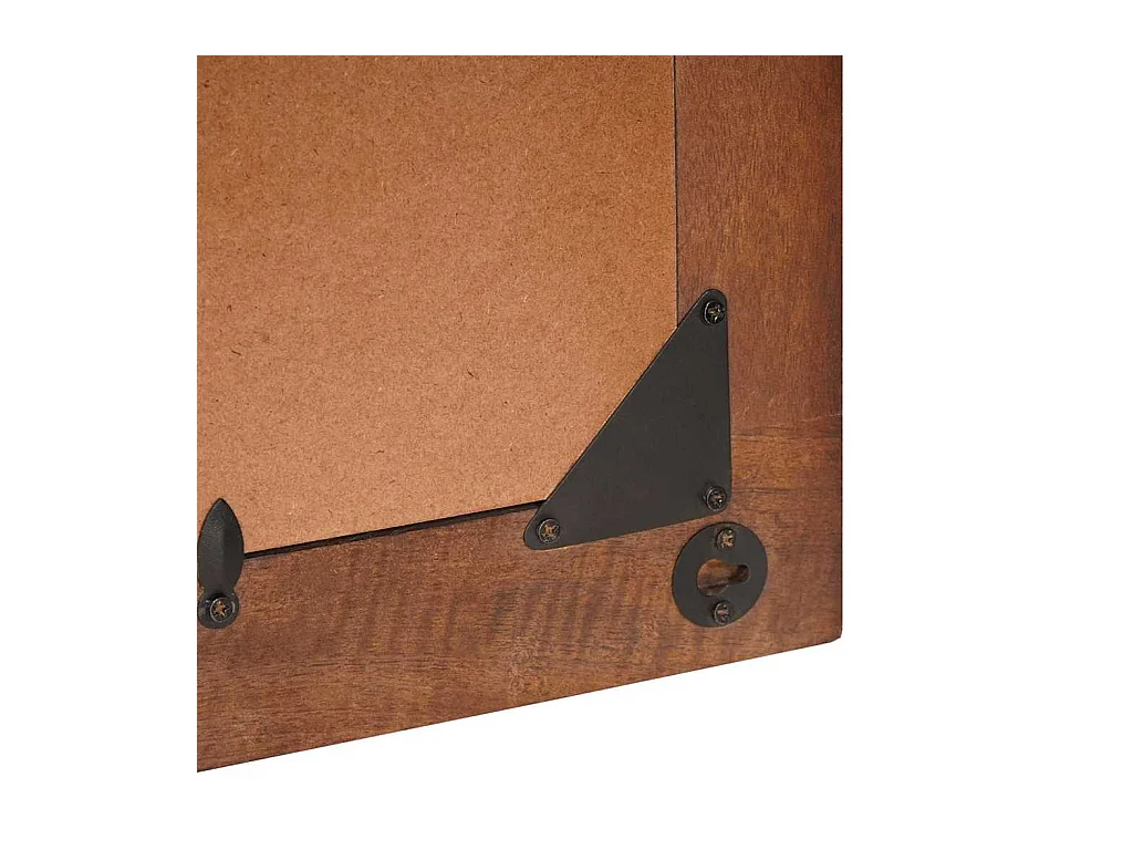 Miroir avec miroir marron et argenté 50 x 70 cm