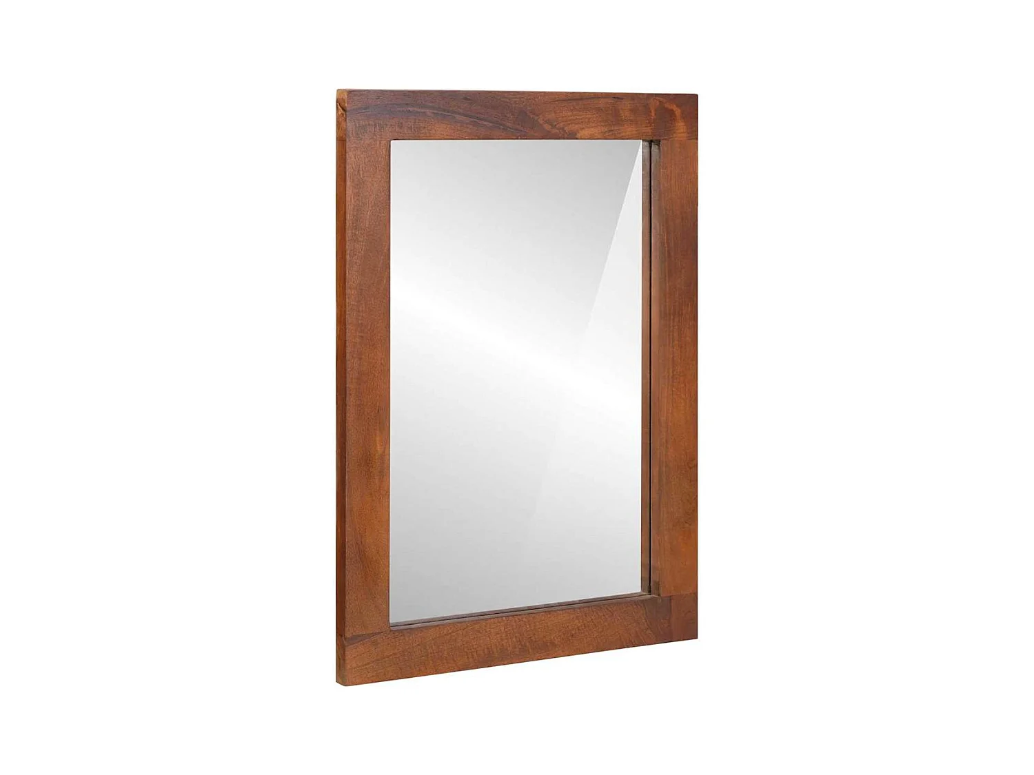 Miroir avec miroir marron et argenté 50 x 70 cm