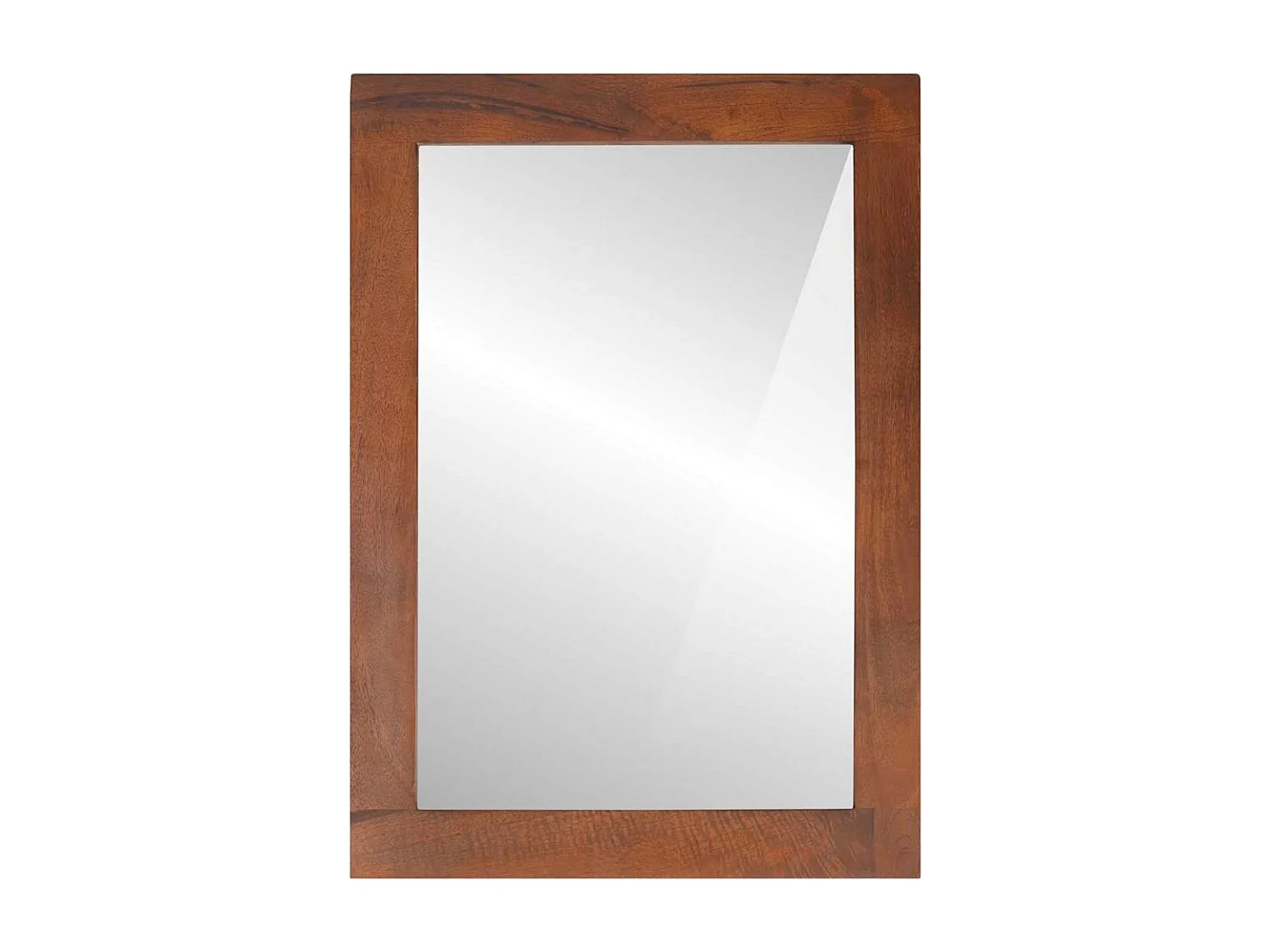 Miroir avec miroir marron et argenté 50 x 70 cm