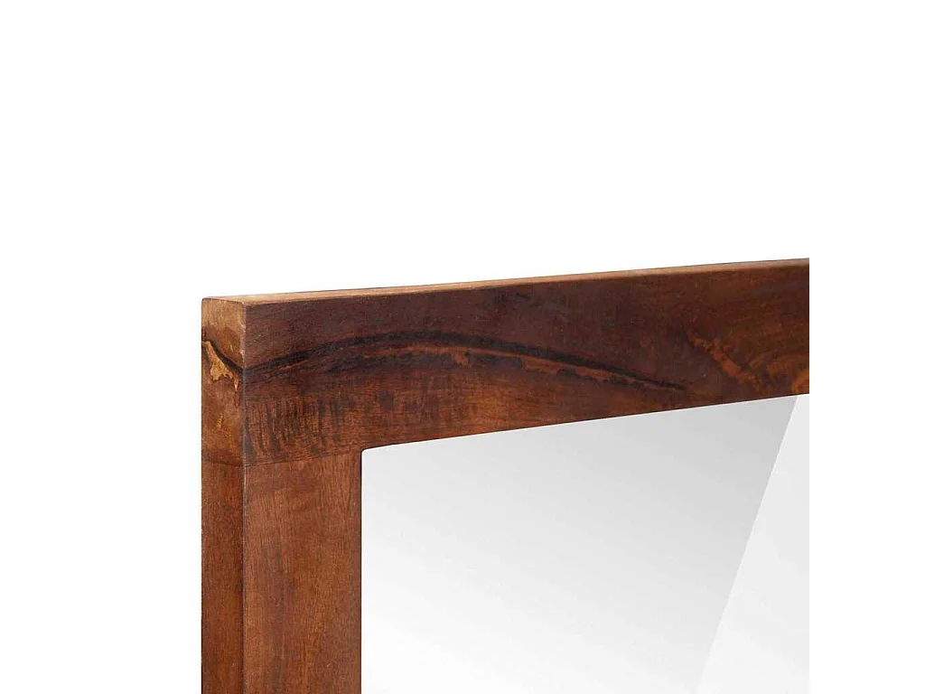 Miroir avec miroir marron et argenté 50 x 70 cm