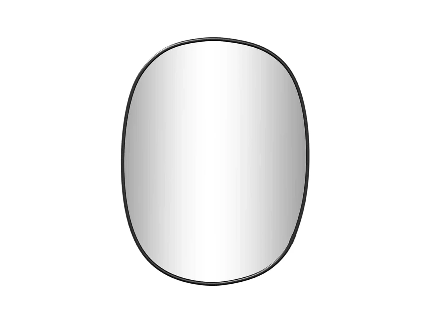 Zwarte wandspiegel 40x30 cm