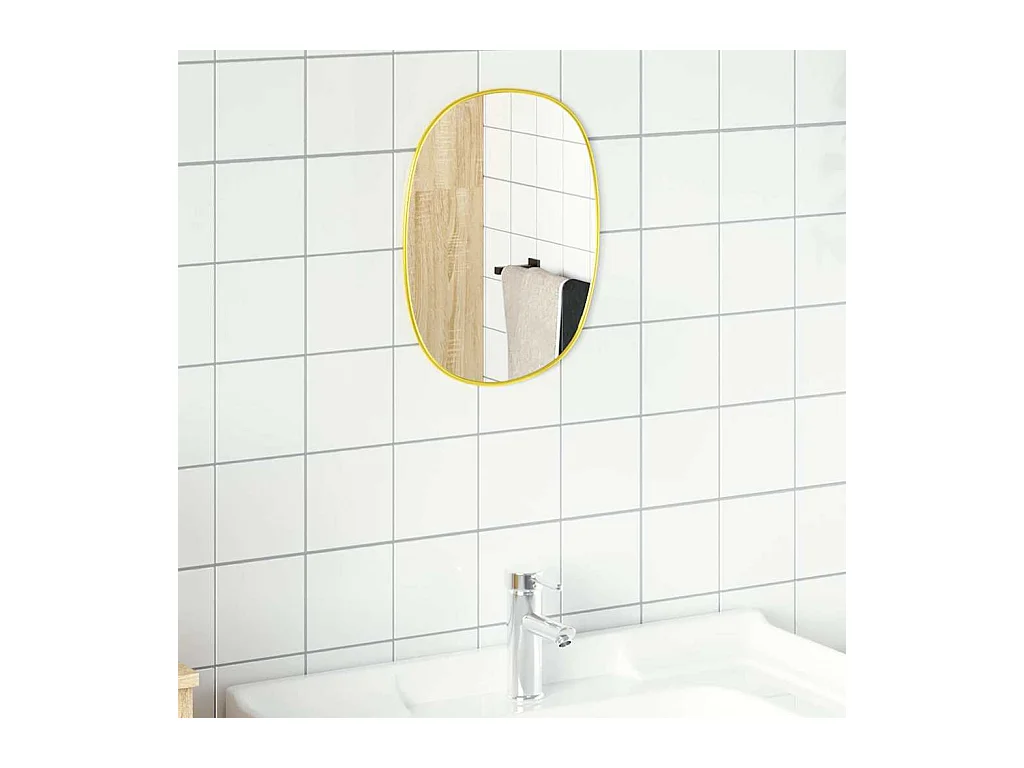 Miroir mural Doré 30x25 cm