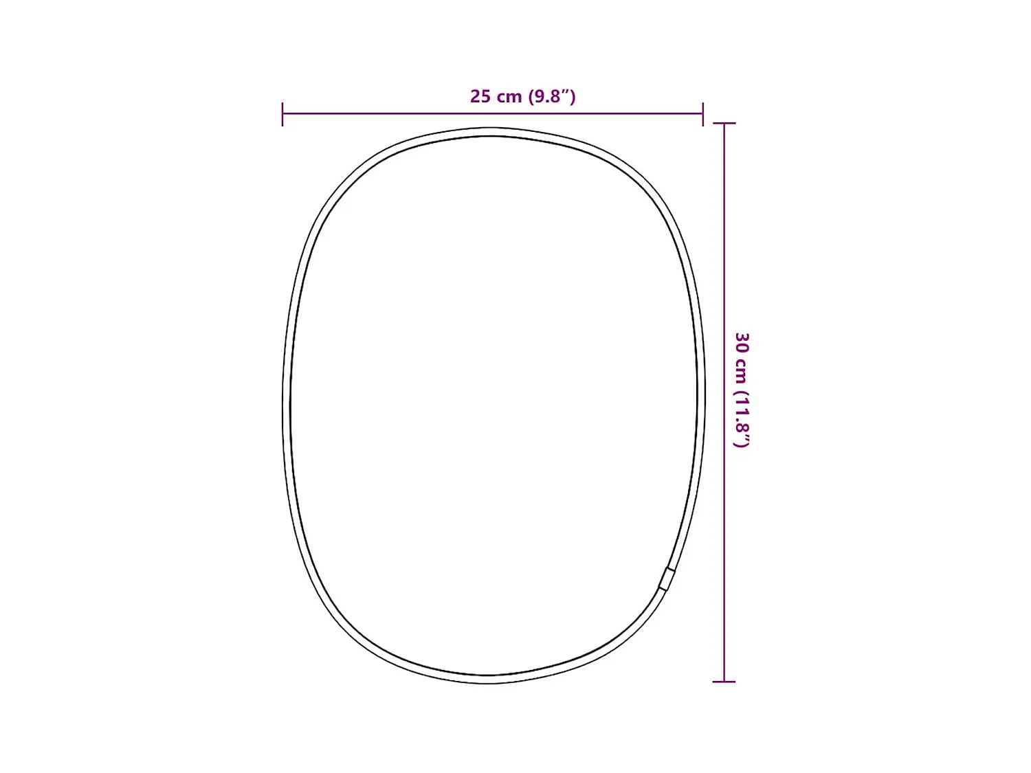 Miroir mural Doré 30x25 cm