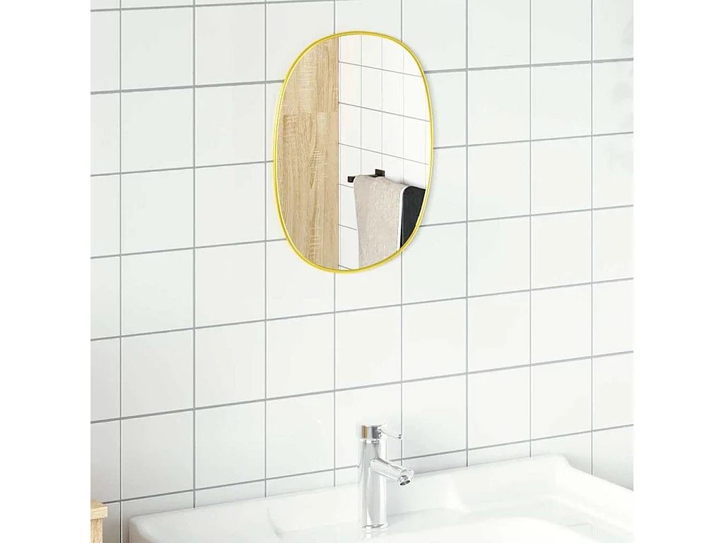 Miroir mural Doré 30x25 cm