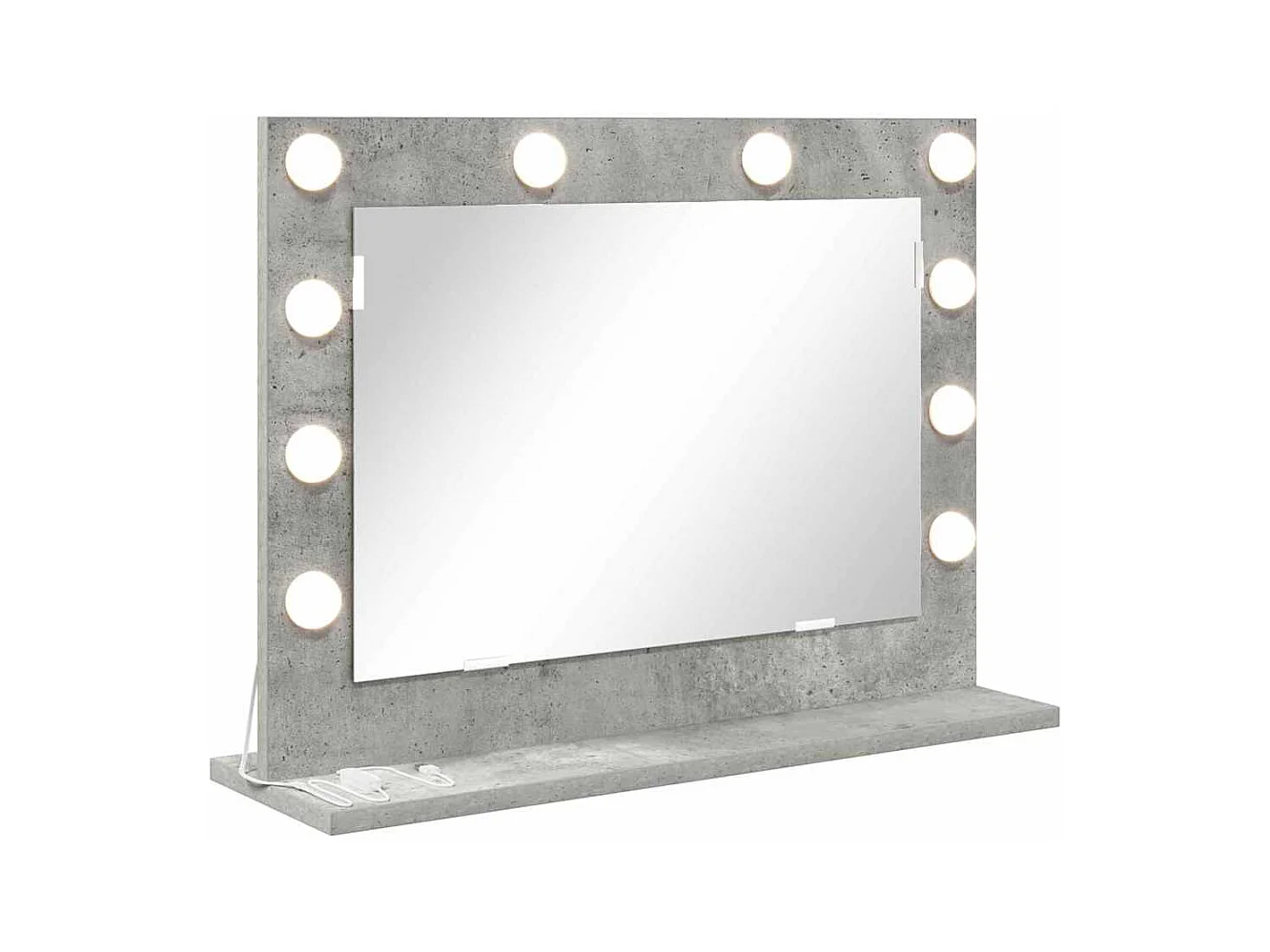 Kaptafelspiegel met spiegel Betongrijs 60 x 45 x 18 cm