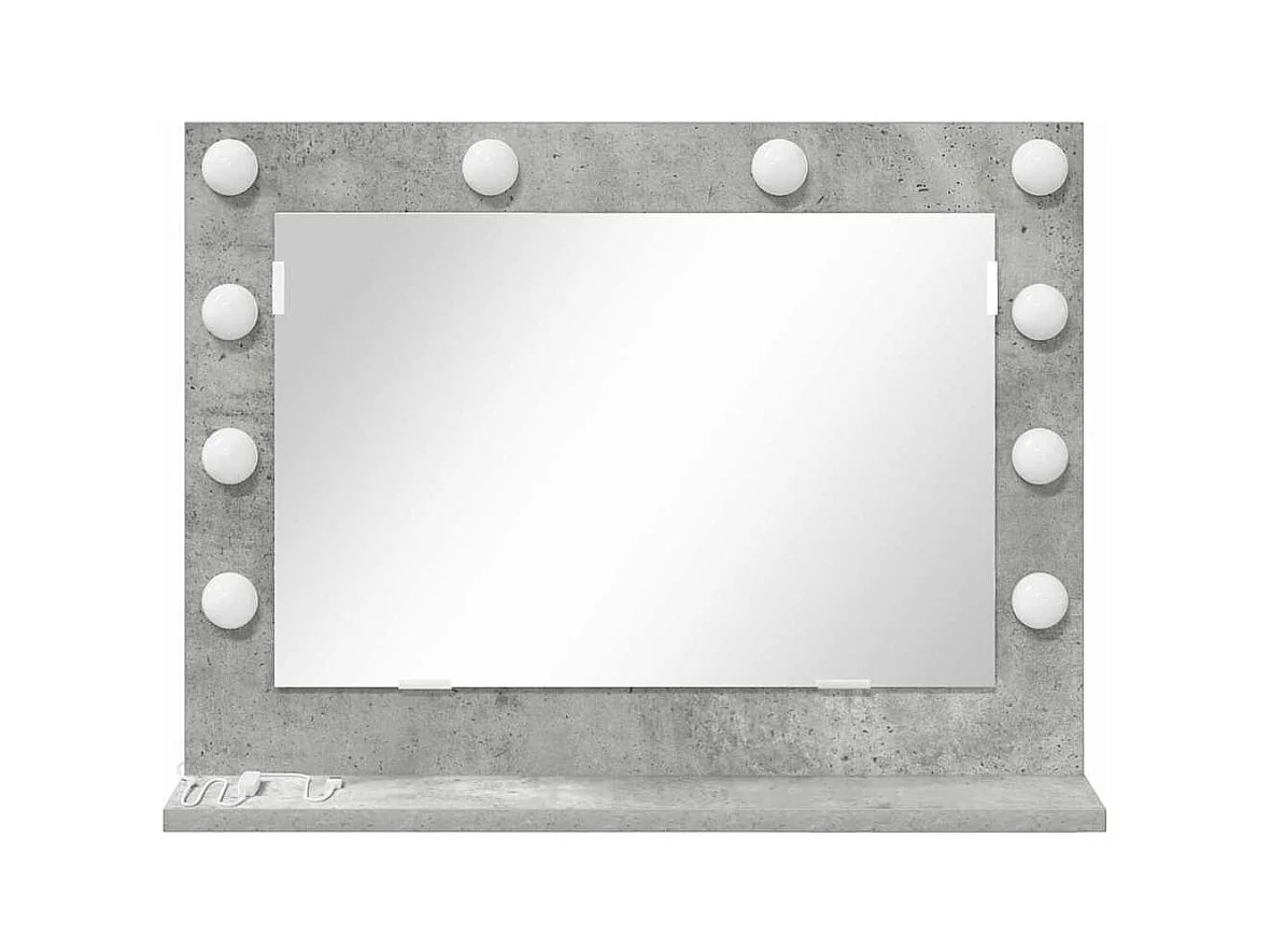 Kaptafelspiegel met spiegel Betongrijs 60 x 45 x 18 cm