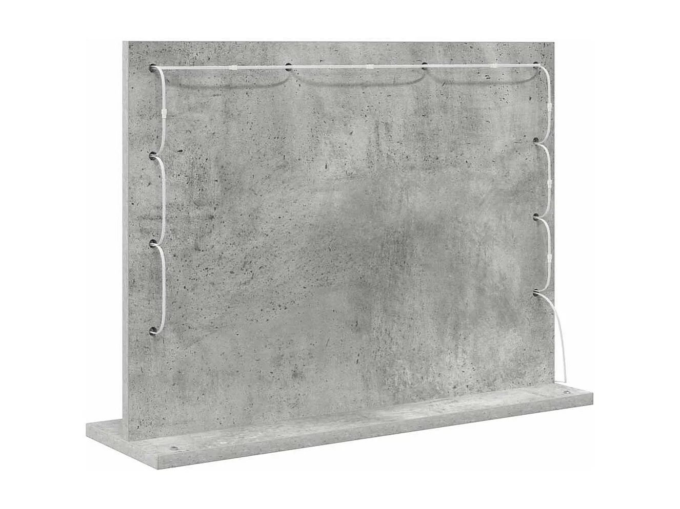 Miroir de vanité avec miroir Gris béton 60 x 45 x 18 cm