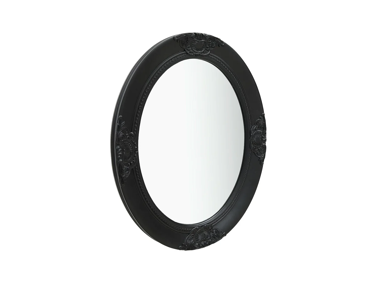 Wandspiegel in barokstijl 50x60 cm zwart