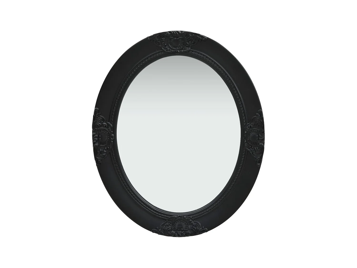 Espejo de pared estilo barroco 50x60 cm negro