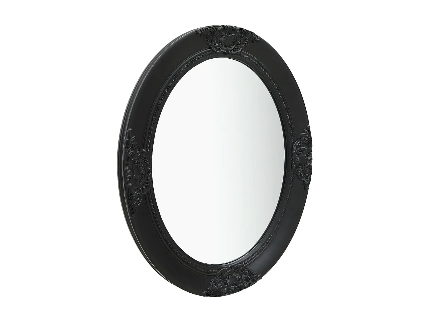 Espejo de pared estilo barroco 50x60 cm negro