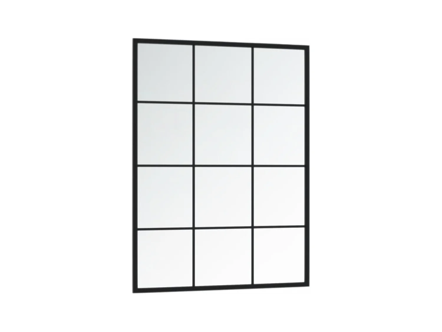 Zwarte wandspiegel 80x60 cm metaal