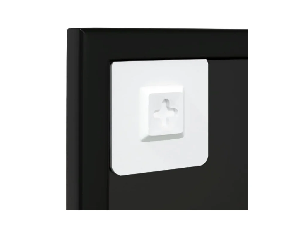 Zwarte wandspiegel 80x60 cm metaal