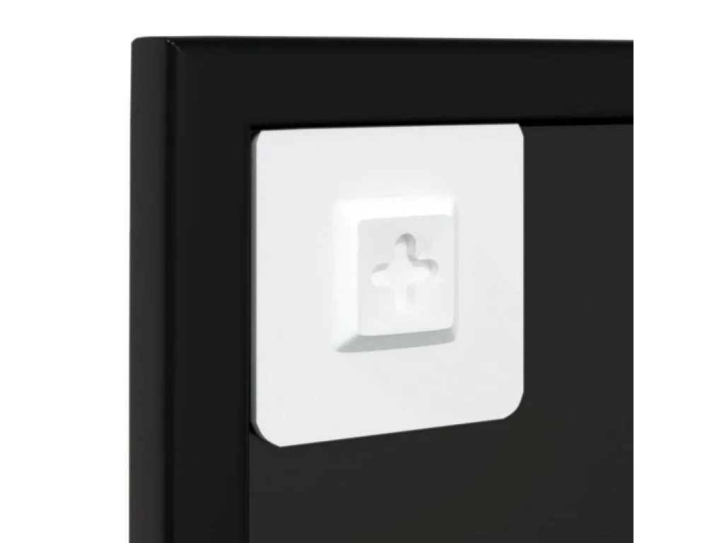 Espejo de pared negro de metal 80x60 cm