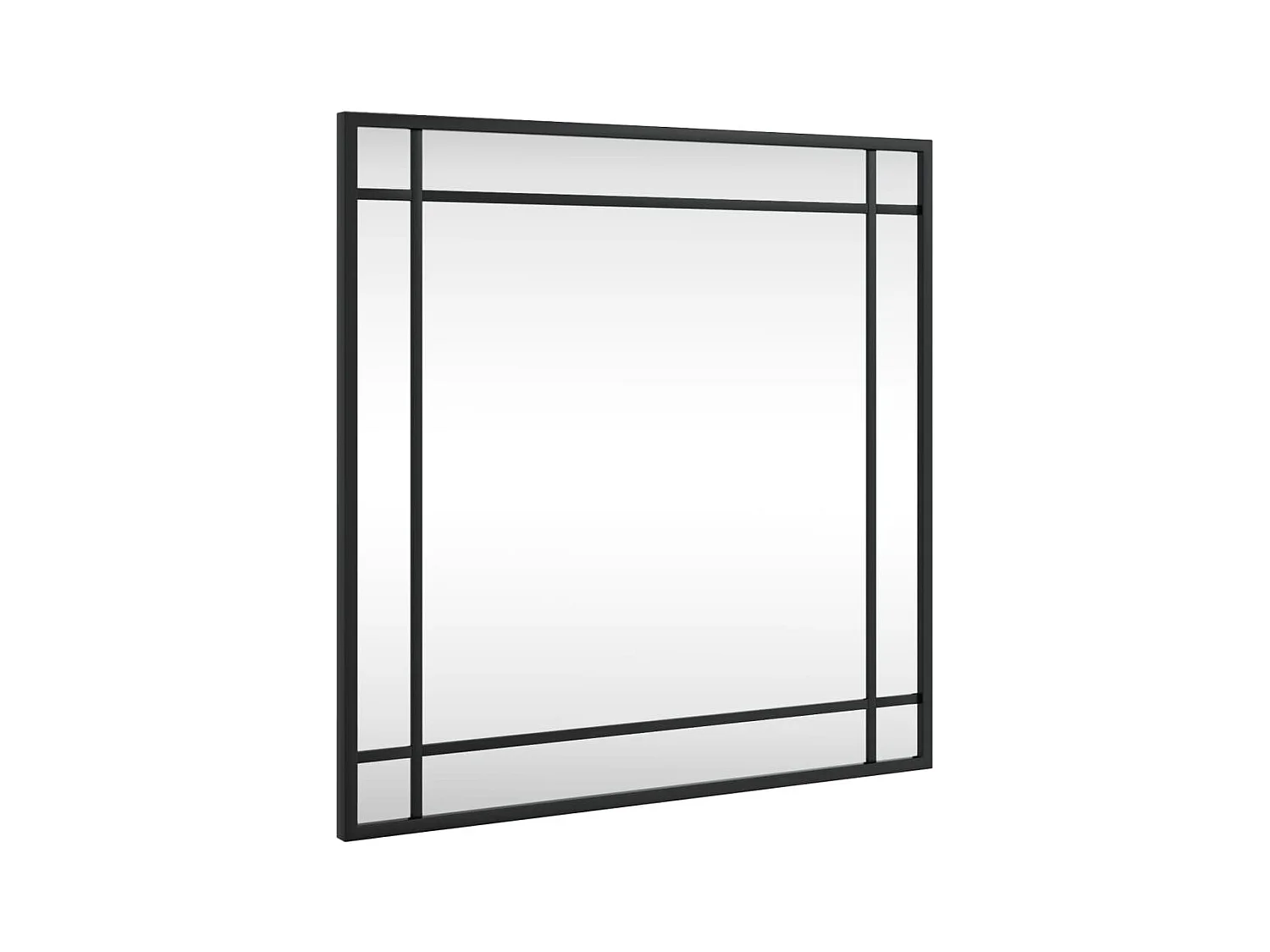 Specchio da parete nero 50x50 cm quadrato in ferro