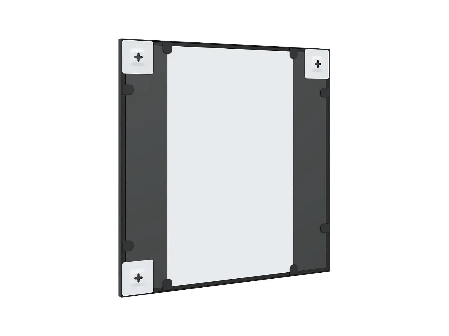 Specchio da parete nero 50x50 cm quadrato in ferro