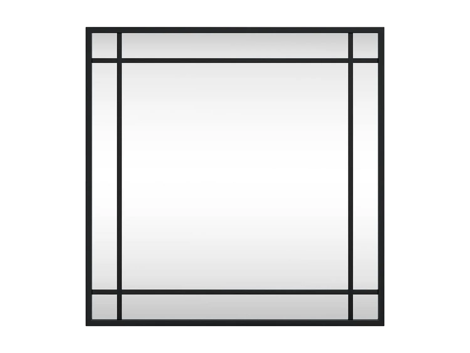 Espejo de pared negro 50x50 cm cuadrado de hierro