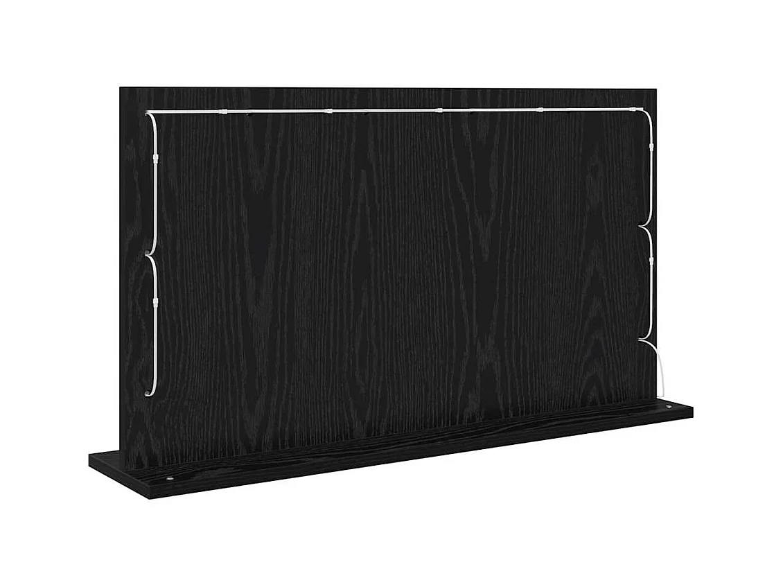 Miroir de vanité avec miroir Chêne noir 80 x 45 x 18 cm