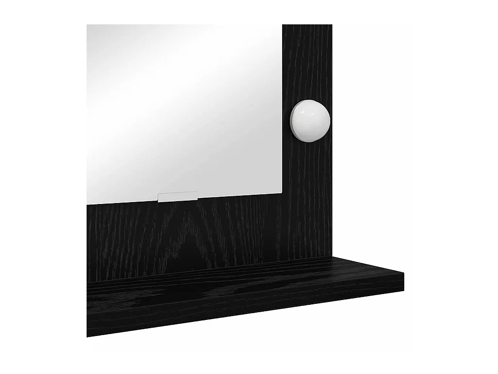 Kaptafelspiegel met spiegel Zwarte eik 80 x 45 x 18 cm
