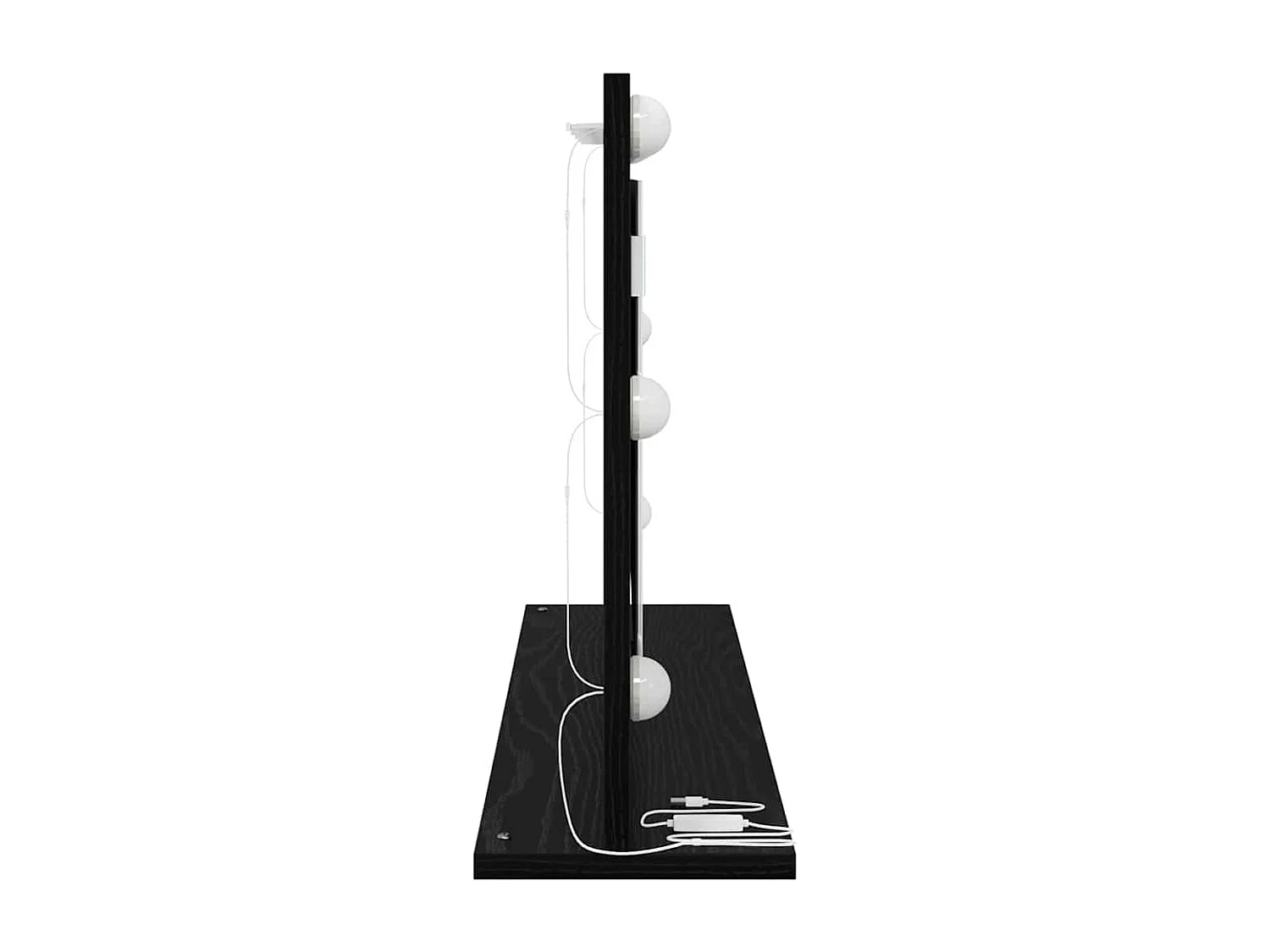 Miroir de vanité avec miroir Chêne noir 80 x 45 x 18 cm