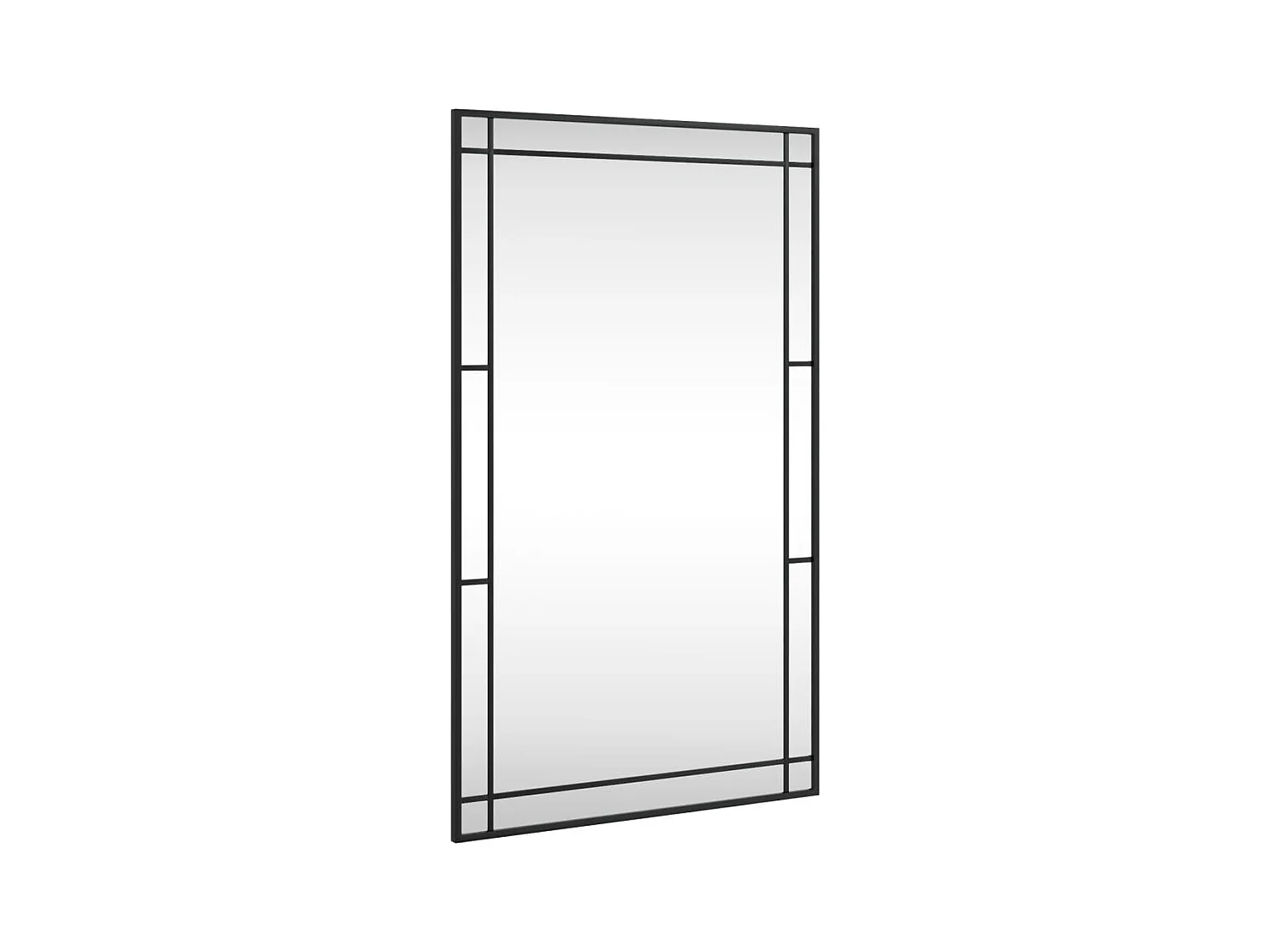 Specchio da parete nero 60x100 cm rettangolare in ferro