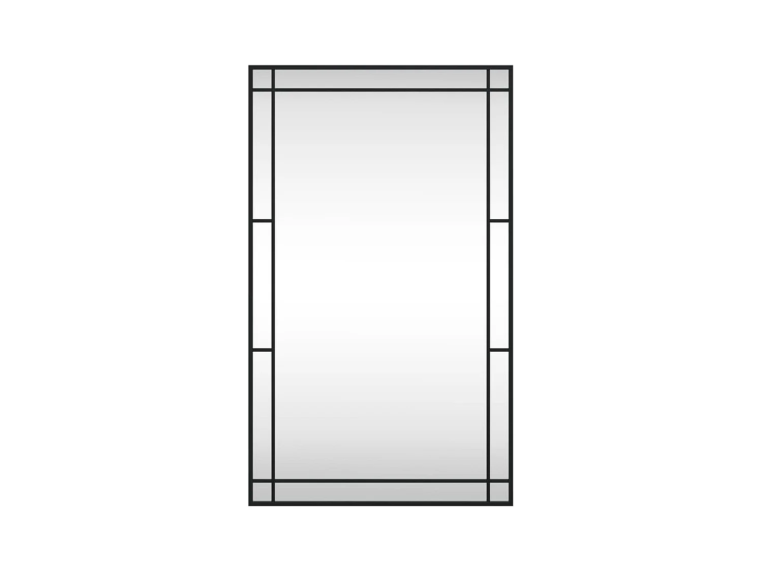 Specchio da parete nero 60x100 cm rettangolare in ferro