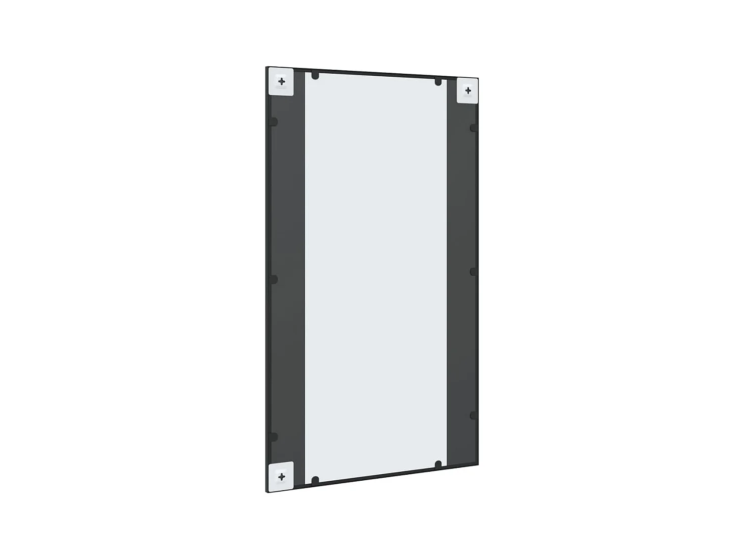 Specchio da parete nero 60x100 cm rettangolare in ferro