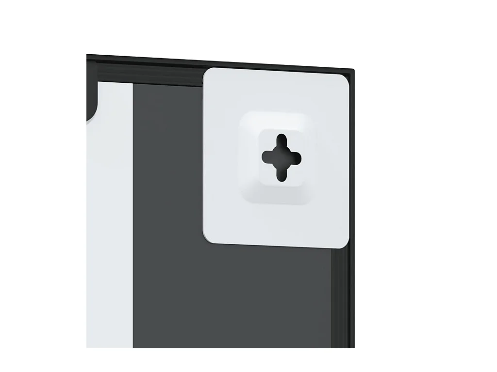 Zwarte wandspiegel 60x100 cm rechthoekig ijzer