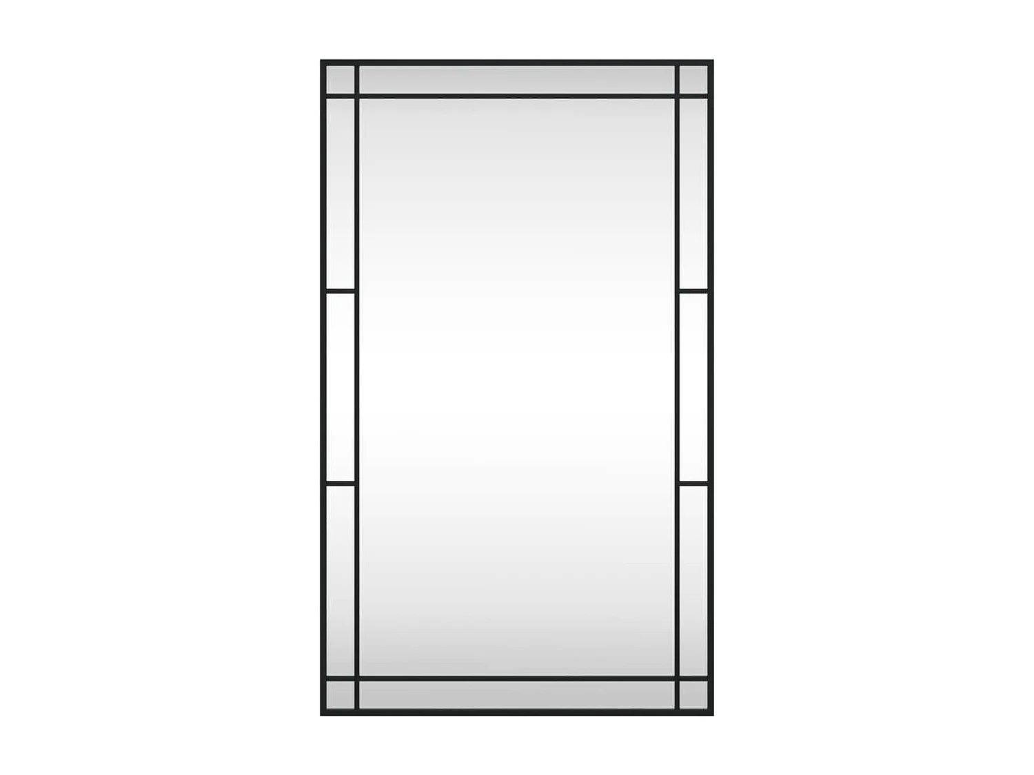 Specchio da parete nero 60x100 cm rettangolare in ferro