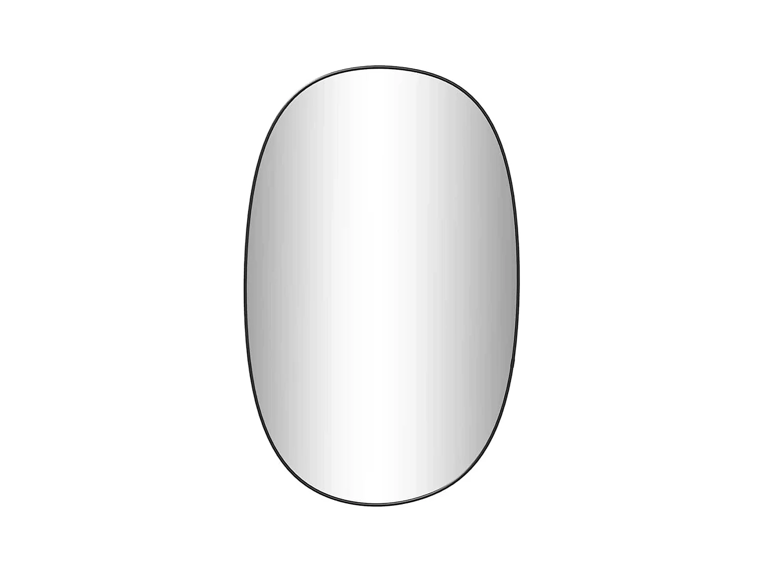 Miroir mural Noir 80x50 cm