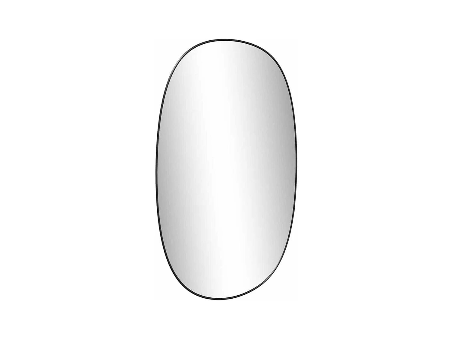 Miroir mural Noir 80x50 cm