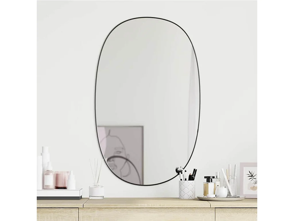 Miroir mural Noir 80x50 cm