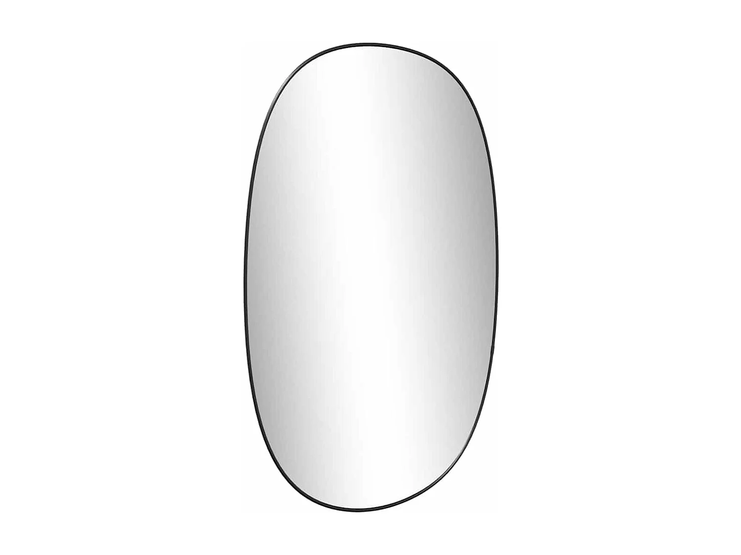 Miroir mural Noir 80x50 cm