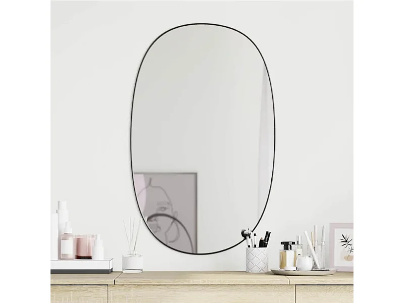 Miroir mural Noir 80x50 cm