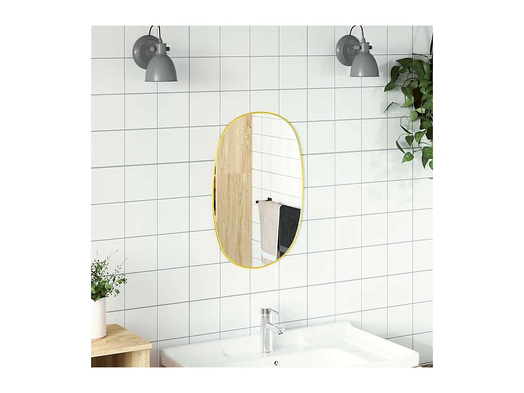 Specchio da parete dorato 60x40 cm