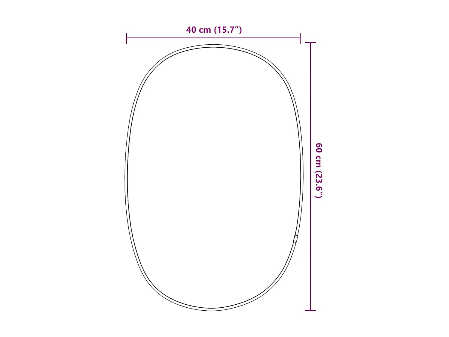 Specchio da parete dorato 60x40 cm