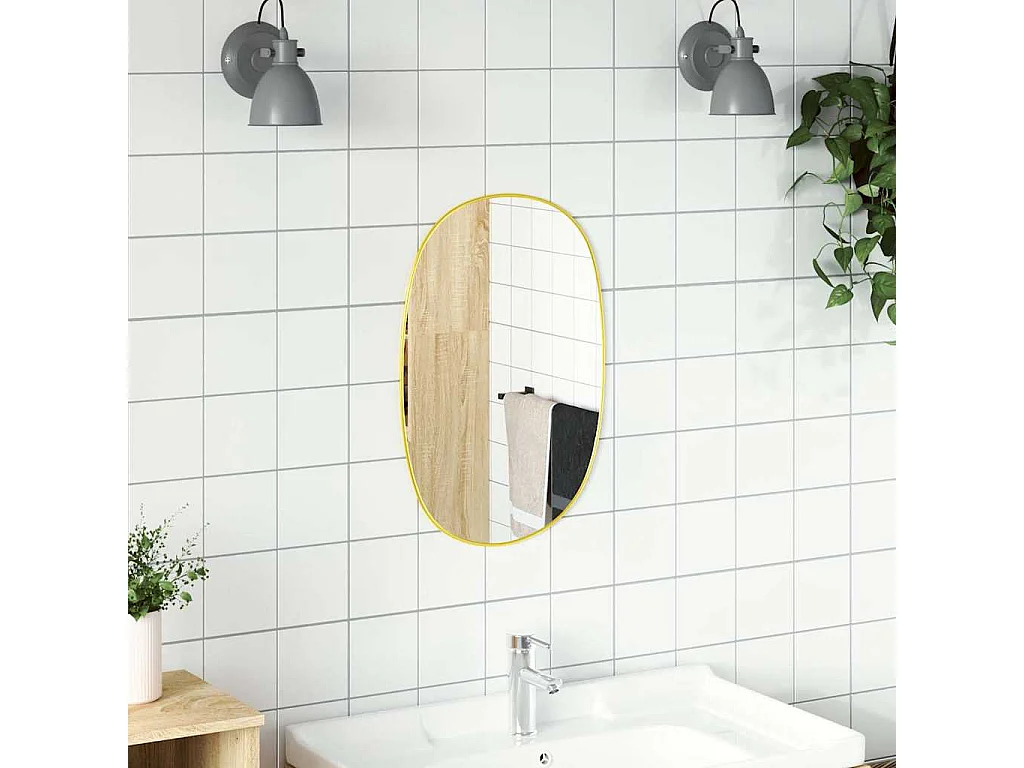 Miroir mural Doré 60x40 cm