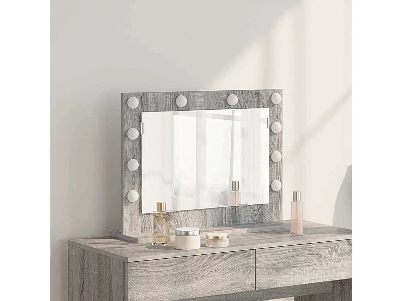 Specchio da toeletta con specchio Sonoma Grey 60 x 45 x 18 cm